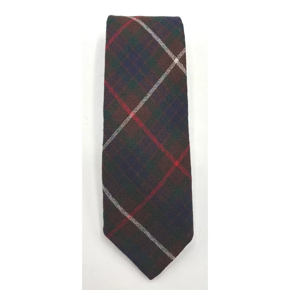 Fraser HTG Scottish Tartan Plaid 100% Pure New Wool Necktie Made in Scotland